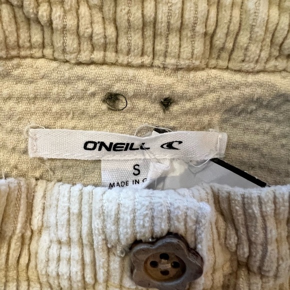 O'Neill Cream Button-Front Corduroy Mini Dress S - Picture 2 of 8